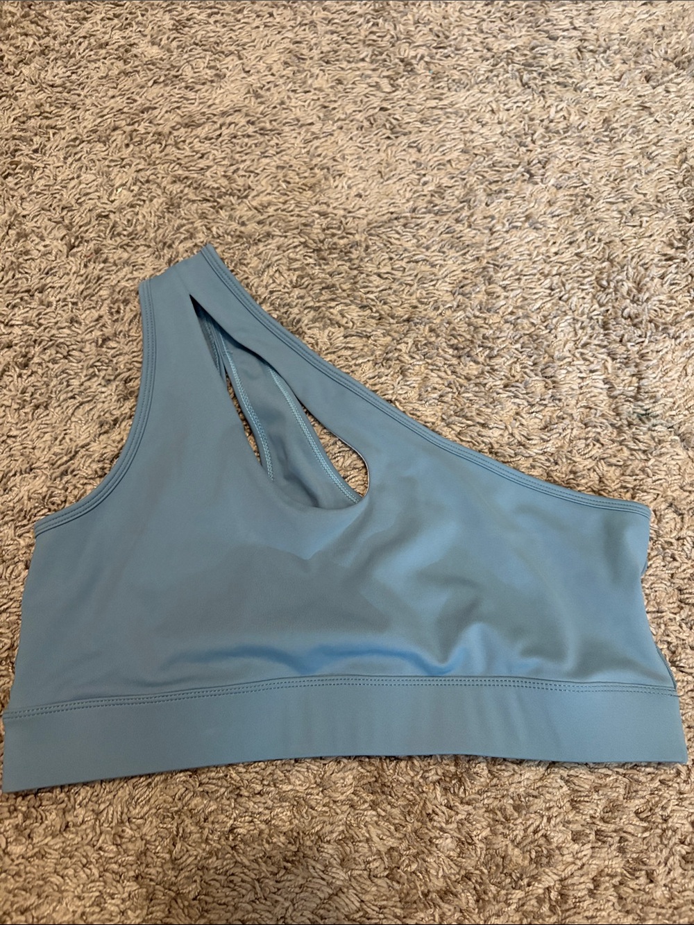 HALARA Asymmetric One-Shoulder Sports Bralette - Dusty Teal